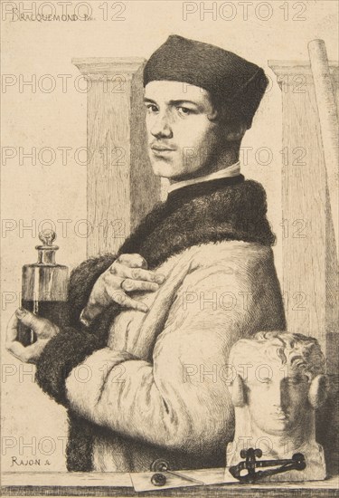 Portrait of Félix Bracquemond in 1852
