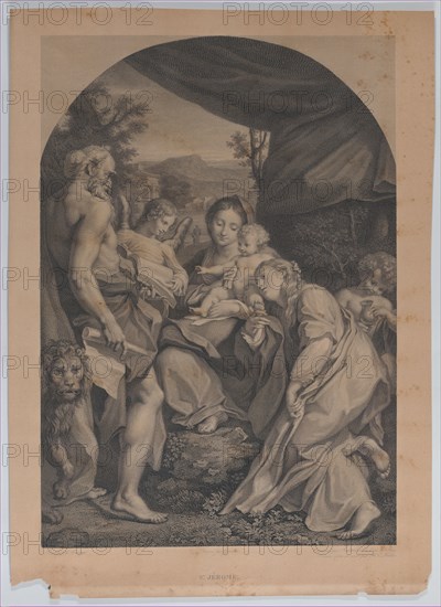 Virgin and Child with Saint Jerome at left