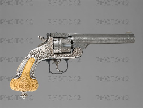 Smith & Wesson .44 Double-Action Frontier Model Revolver decorated by Tiffany & Co