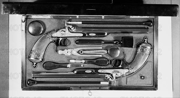 Cased Pair of Percussion Pistols