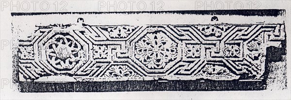 Fragment from a Frieze with Meander Pattern and Rosettes