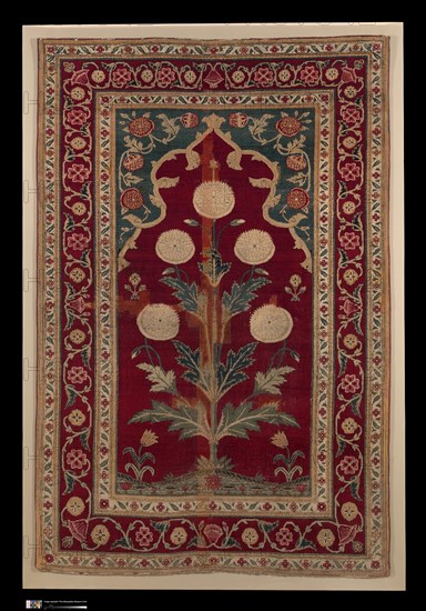 Carpet with Niche and Flower Design