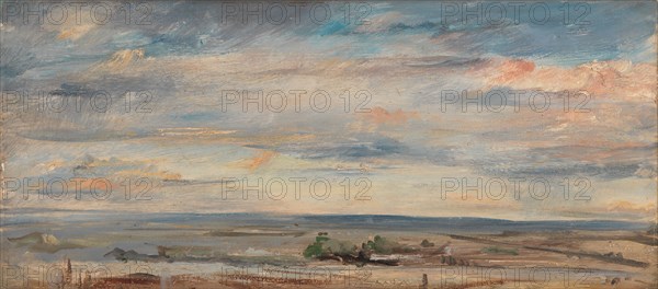Cloud Study, Early Morning, Looking East from Hampstead;Cloud Study over Marshlands;View over Hampstead Heath Looking East from Hampstead;Cloud Study with marshlands;Cloud Study with Marshlands, 1821.