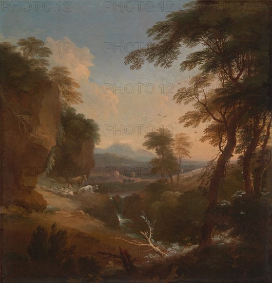 Landscape with Distant Mountains, ca. 1698.