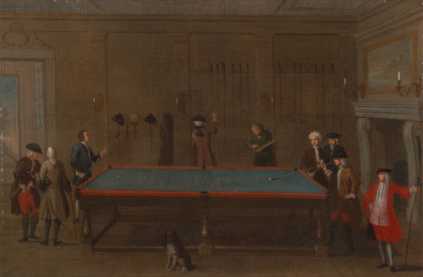 The Billiard Room, ca. 1725. Formerly circle of William Hogarth