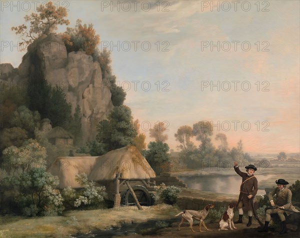 Two Gentlemen Going a Shooting, with a View of Creswell Crags, Taken on the Spot, ca. 1767.