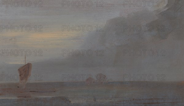 Seapiece with Boats: Evening;Seascape with Boats, Evening, ca. 1815. Formerly attributed to Joseph Mallord William Turner and Peter DeWint