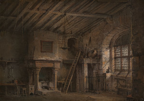 Stage Design for Heart of Midlothian; The Tolbooth, ca. 1819. Written by Sir Walter Scott