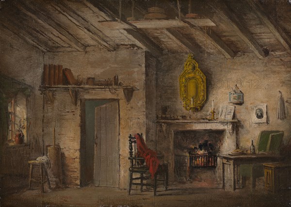 Stage Design for Heart of Midlothian; Deans' Cottage, ca. 1819. Written by Sir Walter Scott