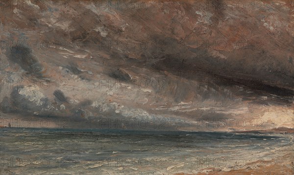 Stormy Sea, Brighton;The Coast at Brighton - Stormy Evening;Coast at Brighton; Stormy Day;Brighton, July 20th 1828;A Stormy Coast Scene at Brighton, ca. 1828.