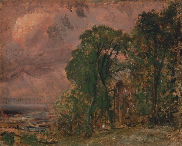 A View at Hampstead with Stormy Weather;Hampstead after a Thunder Storm;Hampstead in a Storm;Hampstead after a Thunderstorm, ca. 1830.