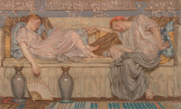 Beads (study);Two Women on a Sofa, 1875, ca. 1875.
