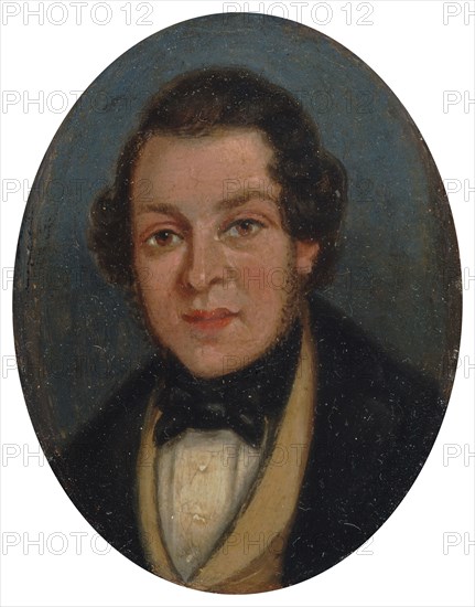 Miniature: Portrait of Abram Constable, brother of the artist, early 19th century.