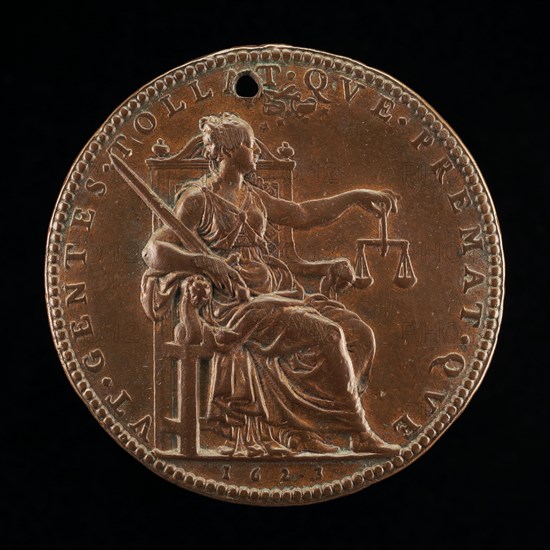Justice with Sword and Scales [reverse], 1623.