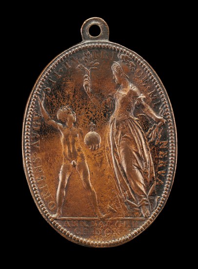 Young Louis and Minerva [reverse], 1610. Louis XIII King of France from 1610 to 1643