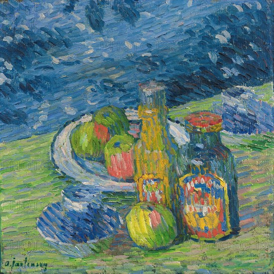 Still Life with Bottles and Fruit, 1900.
