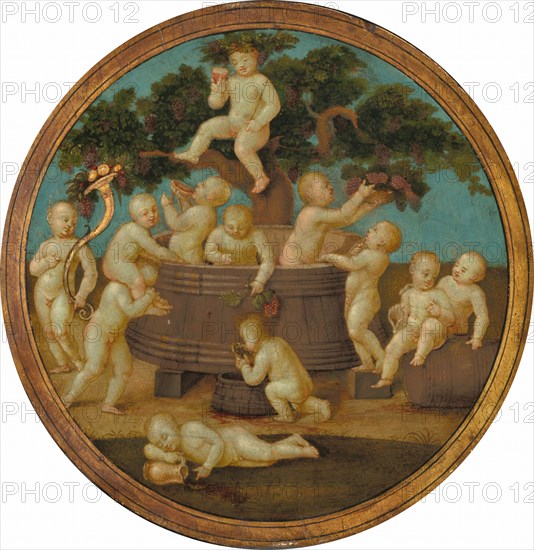 Putti with a Wine Press, c. 1500.