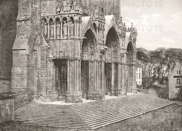 Cathédrale de Chartres - Portique du Midi XIIe Siècle, c. 1854, printed c. 1857. (Portico du Midi 12th Century)