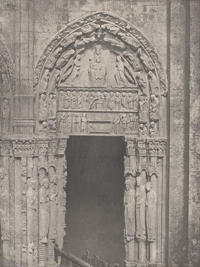 Cathedrale de Chartres, Côté Occidental, Porte Latérale de Droite, XIIe Siècle (Chartres Cathedral, West Side, Right Side Door, XII Century), c. 1857.