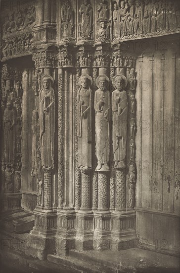 Chartres Cathedral. Right Door of the Royal Portal, West Side, XII Century, before July 1857.