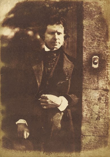 David Octavius Hill at the gate of Rock House, Edinburgh, 1843-1847.