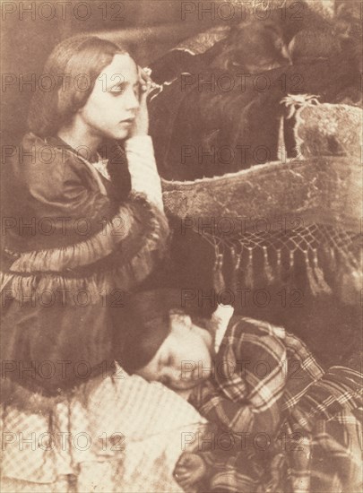 The Three Sleepers: Sophia Finlay, Harriet Farnie and Brownie, c. 1845.