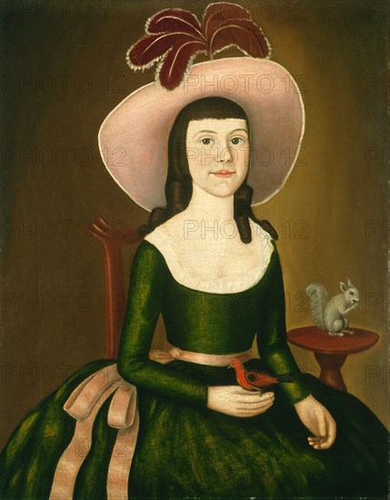 Miss Denison of Stonington, Connecticut (possibly Matilda Denison), c. 1790.