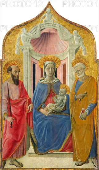 Madonna and Child Enthroned with Saint Peter and Saint Paul, c. 1430.