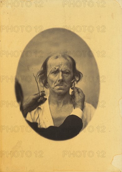 Dissatisfaction, somber thoughts (left); Reflection (right), 1854-1856, printed 1862.