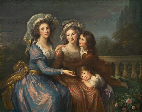 The Marquise de Pezay, and the Marquise de Rougé with Her Sons Alexis and Adrien, 1787.