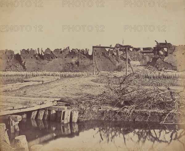 Exterior of North Fort Showing the English Entrance, August 21, 1860, 1860.