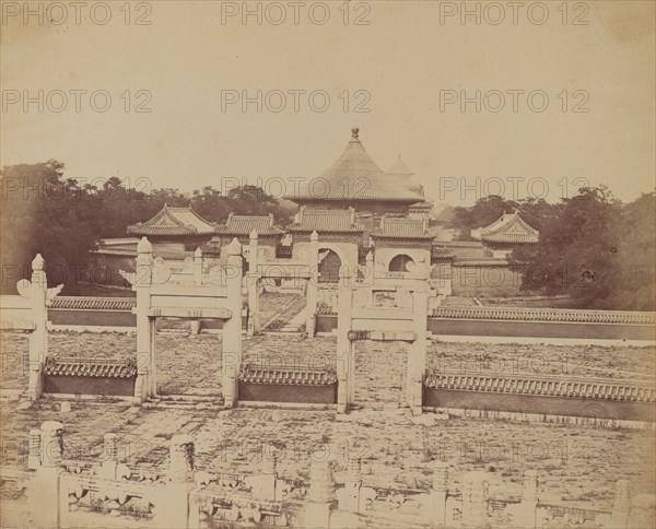 Interior and Arches of the Temple of Heaven Where the Emperor Sacrifices Once a Year, in the Chinese City of Pekin, October 1860, 1860.