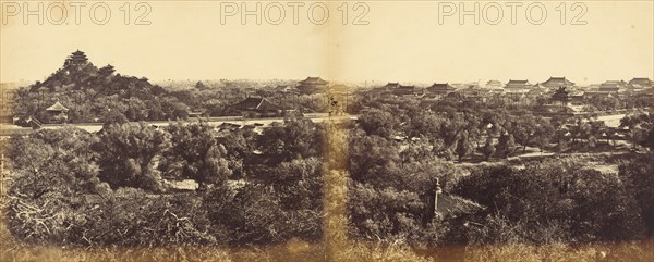 View of the Imperial Winter Palace, Pekin, Showing the Artificial Hill, October 29, 1860, 1860.