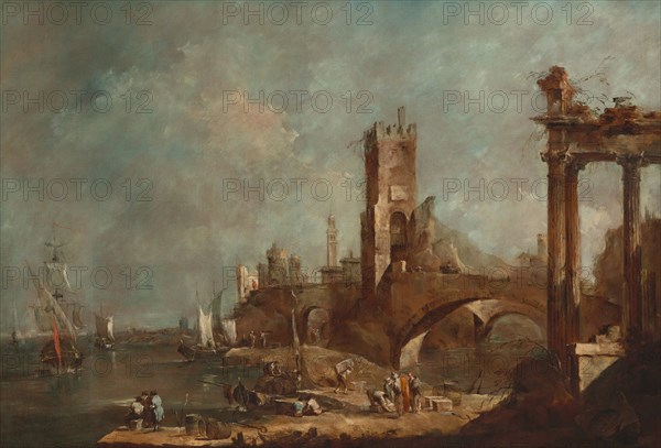 Capriccio of a Harbor, c. 1760/1770.