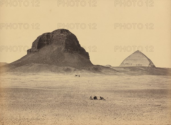 The Pyramids of Dahshoor From the East, 1857.