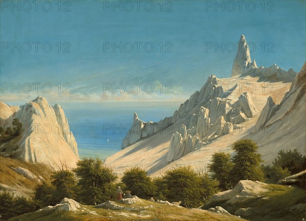 View of Sommerspiret, the Cliffs of Møn, 1846.