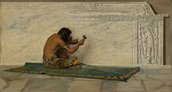 An Aztec Sculptor, 1887.