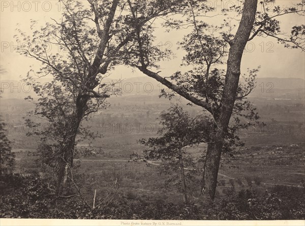 Orchard Knob from Mission Ridge, 1864-1866. strategic lookout used by General Grant during the "Battle Above The Clouds".