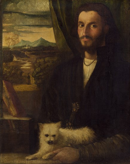 Portrait of a Man with a Dog, c. 1520.