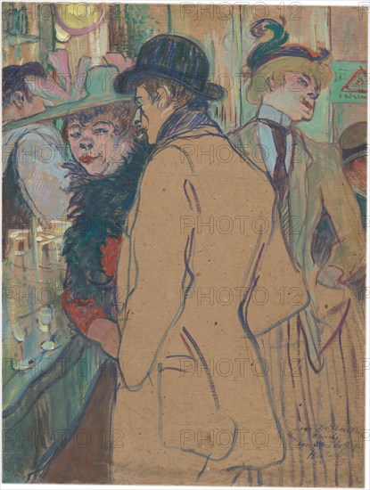 Alfred la Guigne, 1894. Gaston Bonnefoy as a fictional caharcter of Oscar Metenier, probably the Moulin de la Galette.