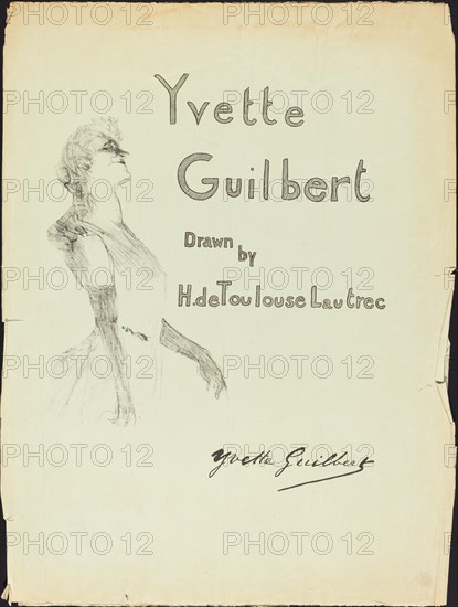 Cover, Yvette Guilbert, 1898.