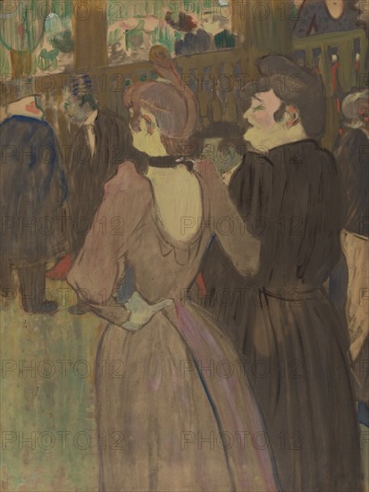 La Goulue and Her Sister, c. 1892. At the Moulin Rouge.