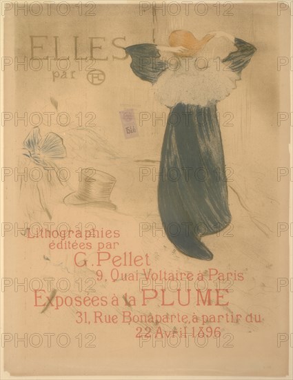 Poster for "Elles", 1896. Observations of daily life inside a Parisian brothel where Lautrec resided.