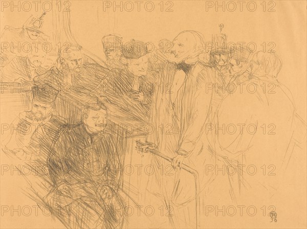 Ribot Deposition (Déposition Ribot), 1896. Alexandre Ribot giving evidence during the deposition of Emile Arton