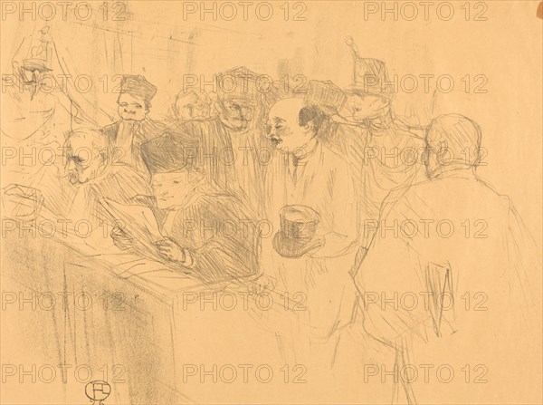 Soudais Deposition (Déposition Soudais), 1896. Getuigenis van Soudais giving evidence during the deposition of Emile Arton