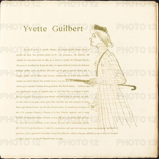 Yvette Guilbert, 1894.