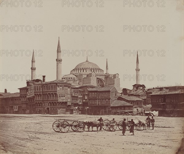 Hagia Sophia from Place l'Hippodrome, 1857.