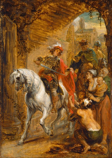 Saint Martin Dividing His Cloak, c. 1640/1645. Attributed to Jan Boeckhorst.