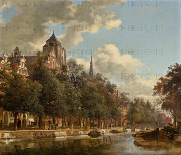 View Down a Dutch Canal, c. 1670.