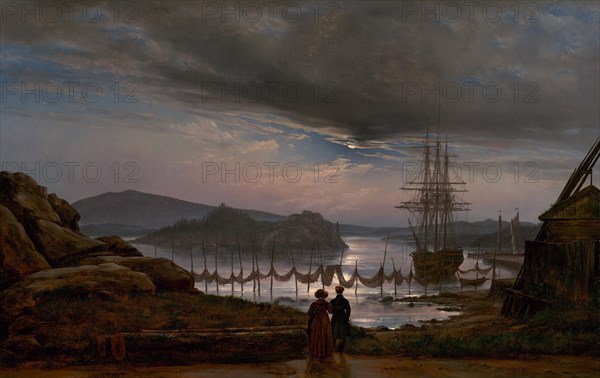 View from Vaekero near Christiania, 1827.